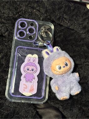 Labubu Pin for Love iPhone 16 Pro Max Case